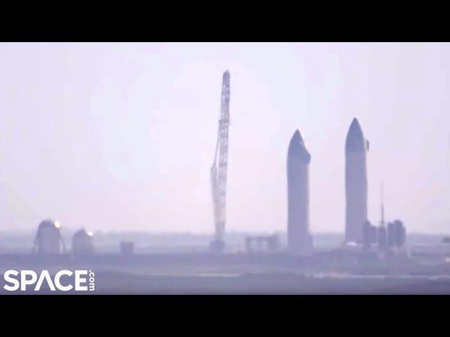 Seeing Double Starships! SpaceX's SN10 joins SN9 in rollout time-lapse