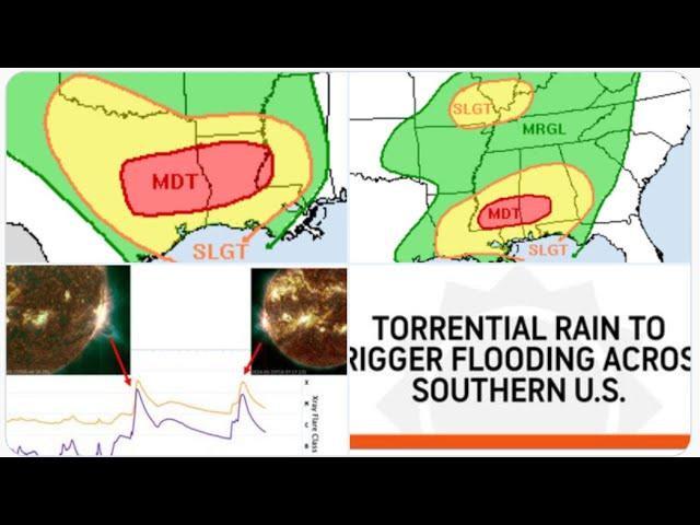 RED ALERT! Torrential Flooding for Texas & the Southern USA! and MOAR X-Class Flare Energy!