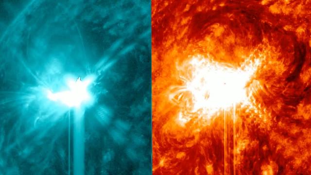 Sun unleashes two big X-flares as US suffers cell phone outages, unclear if related - See in 4K