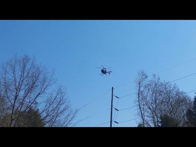 Black Helicopter Watching a UFO in Port Republic, New Jersey