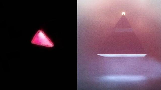 Glowing Red Pyramid UAP spotted in Wales, UK, March 2023 ????
