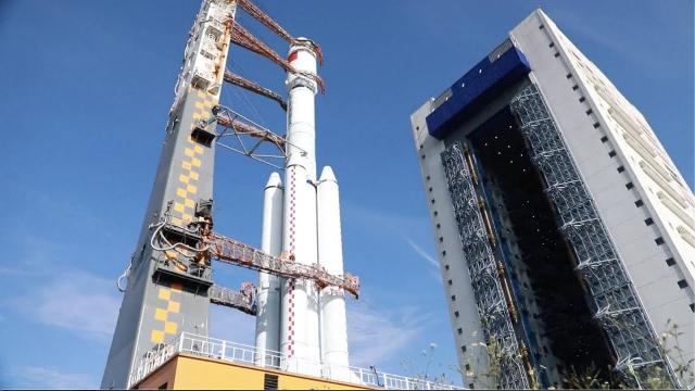 Chinese rolls out rocket for space station supply launch