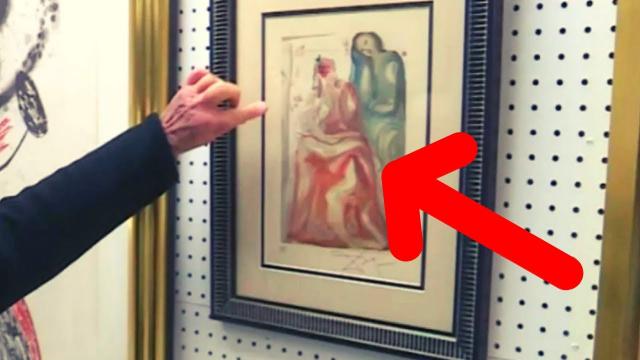 Thrift Store Worker Notices One Detail In A Painting That Stops Her In Her Tracks