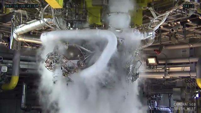 NASA fires up redesigned RS-25 engine for Artemis V and beyond