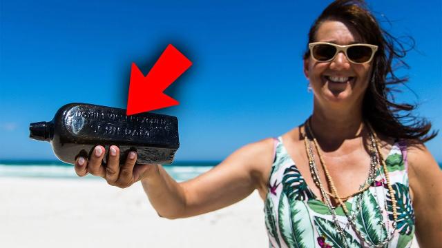 A Couple Finds A Bottle on The beach, They've discovered a BIG secret INSIDE it