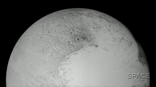 Pluto 'aerial tour' created from probe images