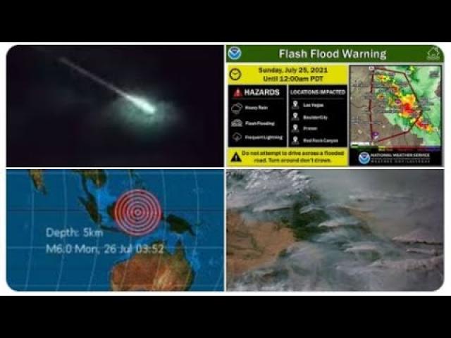 2 North Texas Fireballs! 6.0 Earthquake Indonesia! Las Vegas storm! Montana & Idaho fires!