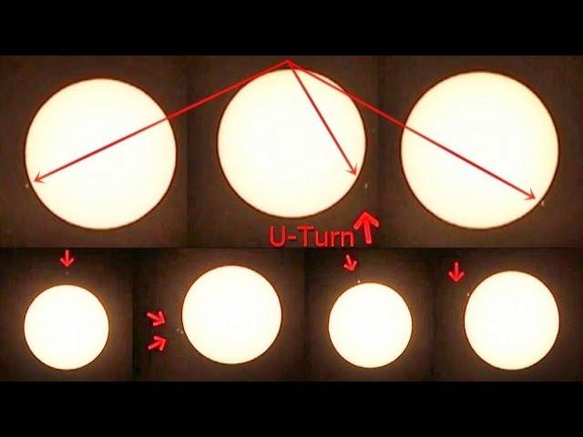 Stunning footage of 11 UFOs moving around the Sun, 1 UFO even makes a U turn!