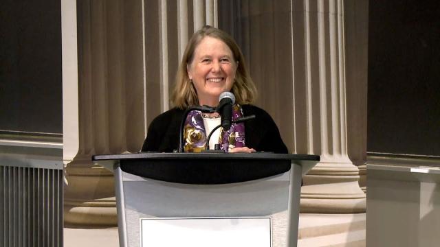 Chair of the MIT Corporation Diane Greene introduces MIT's 18th president-elect