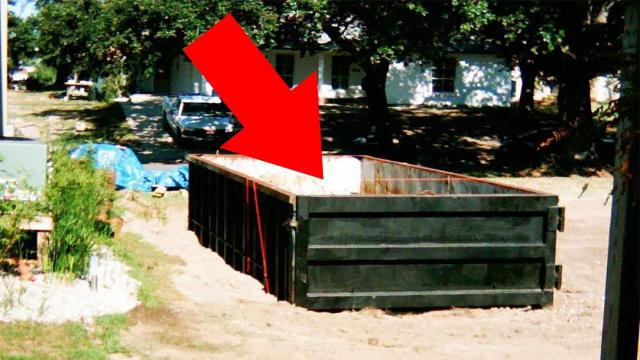 Architect Built A Luxury DIY Pool In His Backyard Using Only A Dumpster