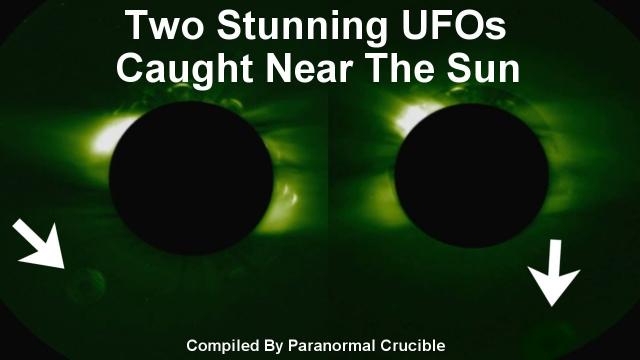 Two Stunning UFOs Caught Near The Sun