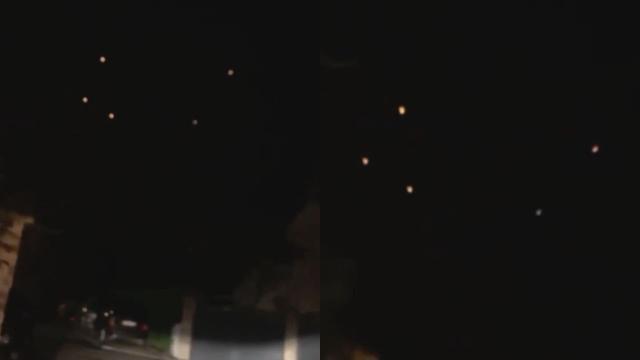 Multiple UFOs Filmed Forming Triangular Formation over Yvelines (France) - FindingUFO
