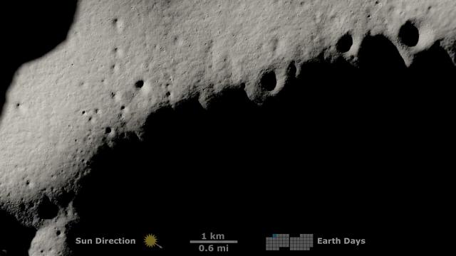 Watch the Moon's shadows move in 2-month time-lapse from orbiter data