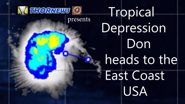 Tropical Depression DON heads towards the East Coast USA
