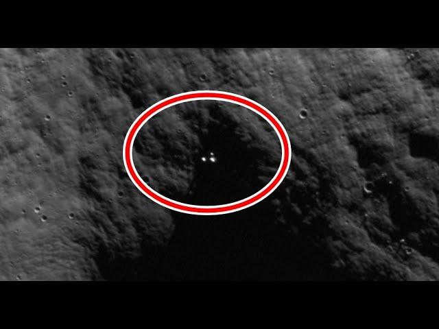 LRO Photos that Show Lights in a Lunar Crater