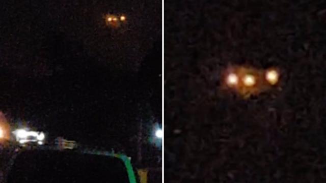 Triangular Shaped UFO with Glowing Lights over National City, California (San Diego) - FindingUFO