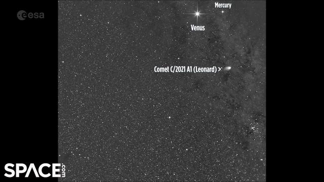 Comet Leonard, Venus & Mercury captured by Solar Orbiter