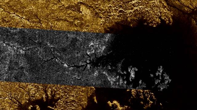 Saturn Moon Titan's Deep Liquid-Filled Canyons Spied From Above | Video