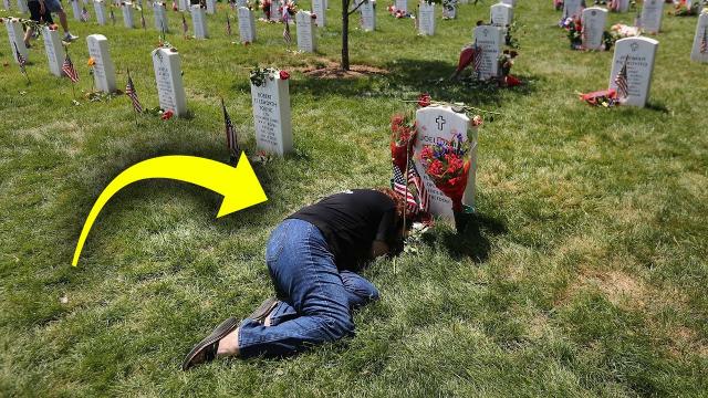 Grieving Mother Crying at Son’s Grave Asks Him for a Sign, Hears Voice Say ‘Turn Around’