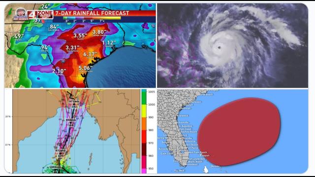 Tornadoes possible today! Texas flood! Typhoon VongFong! Subtropical Arthur! Comet Swan!