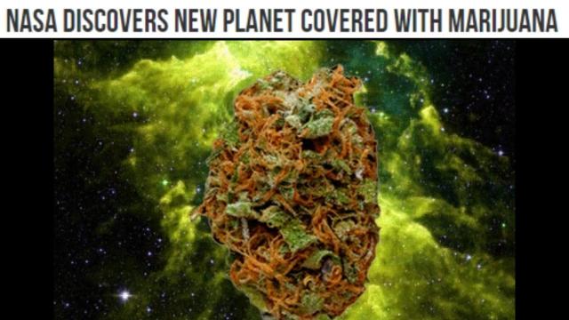 NASA discovers an illegal Planet made of Marijuana!