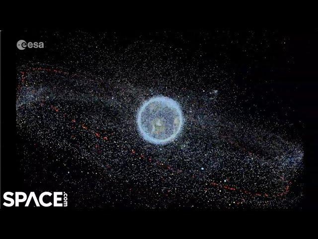 How much space debris is in Earth orbit? See the stats