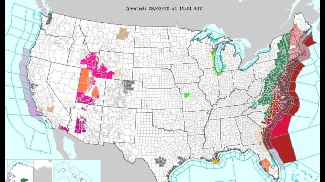 Alert! Flood threat for 30 million people in North East USA from Tropical Storm Isaias!