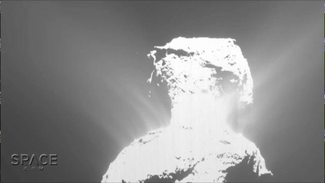 Comet 67P Outburst Slams Rosetta Probe With Dust | Video