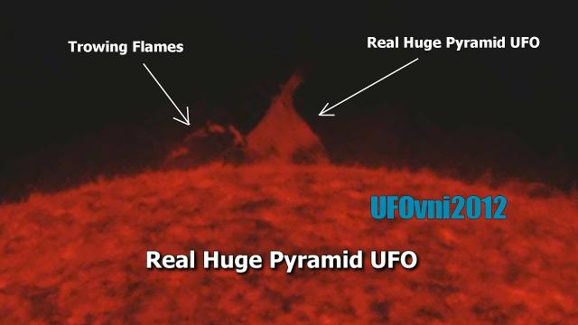 Trowing Flames of Real Huge Pyramid UFO Near Sun (Explanation) Oct 1-3, 2017