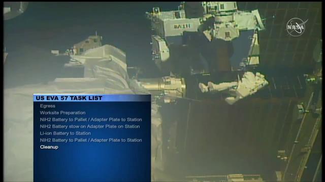 Spacewalkers Complete Battery Swaps Outside Space Station