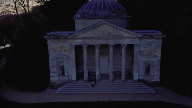 Stourhead Gardens and King Alfreds Tower by Drone 4K