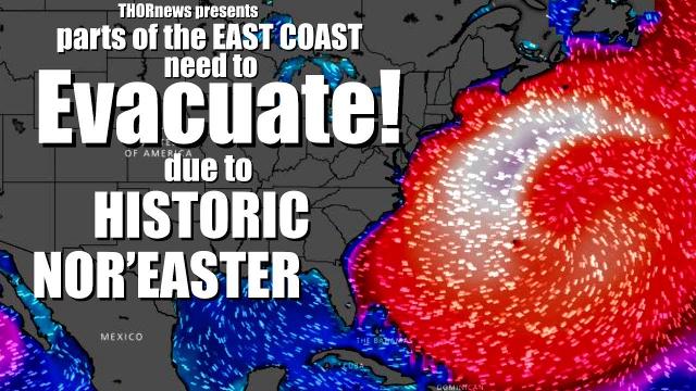 Evacuate parts of East Coast due to MONSTER Nor'Easter Waves & Coastal Flooding