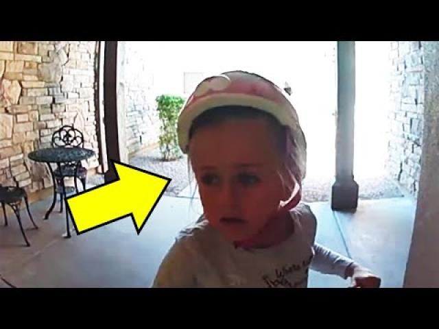 Seven-year-old Girl Talks to Her Neighbor On Ring Video Doorbell In Panic After Running Away From...