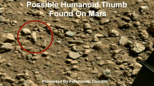 Humanoid Thumb Found On Mars?