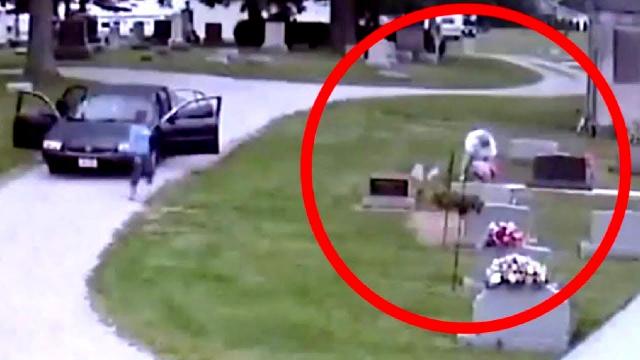 Grieving Parents Hide Camera In Cemetery, Then Discover Horried Truth About Their Strange Visitor.