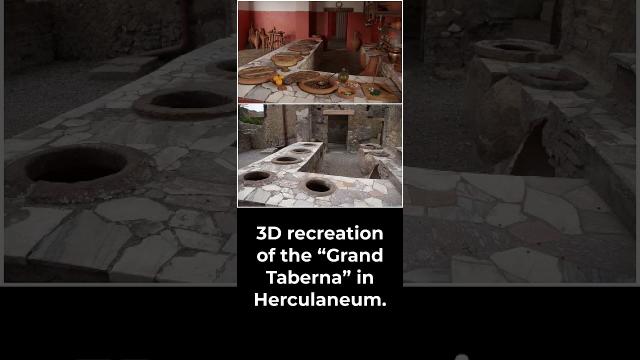 3D recreation of the “Grand Taberna” in Herculaneum
