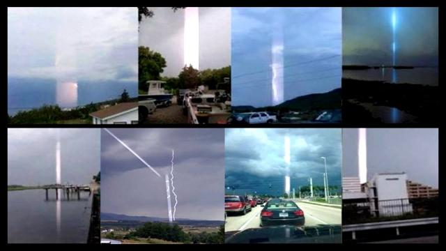 STRANGE BEAMS OF LIGHT FROM THE SKY?? UFO LEAVES EARTH!! ALIEN SKULLS FOUND ON EARTH AND MARS??