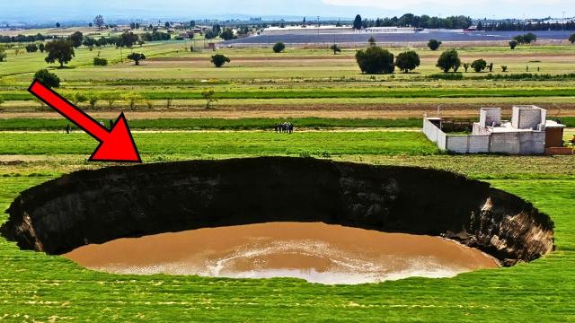 Sinkhole Appears On Family's Land, What Police Find At The Bottom Makes Them Turn Pale