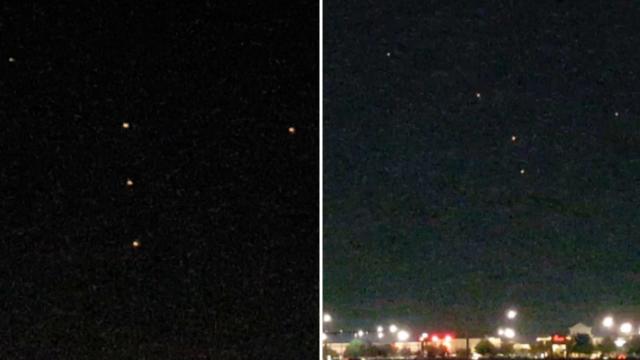Multiple Bright UFOs with Formation Lights over Jacksonville, Florida - FindingUFO