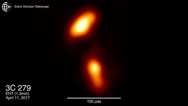 Relativistic jet pics captured by first-ever black hole image telescope
