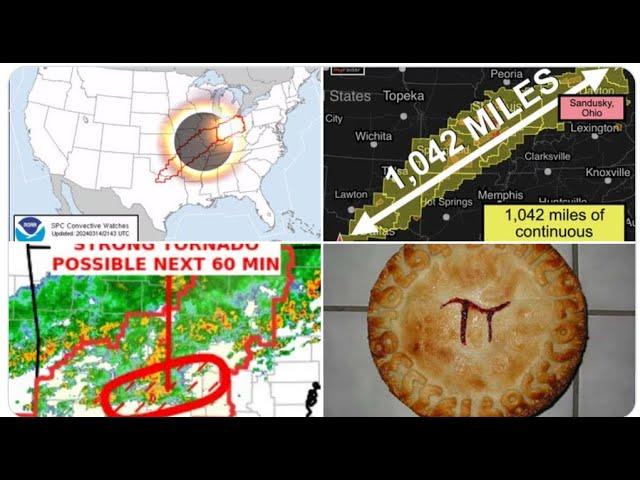 Red Alert! Arkansas et al! Super Freak* 1200 mile pre-eclipse storm dropping dangerous tornadoes!