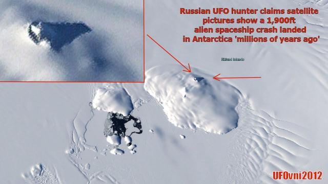 A Crashed Ufo Found In Antarctica? A 1,900-foot alien spacecraft accident landed?