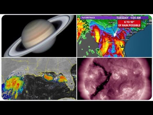 10 Inches of Rain for South Texas? 7 Sunspots! Solar Flares! Coronal Mass Ejections!