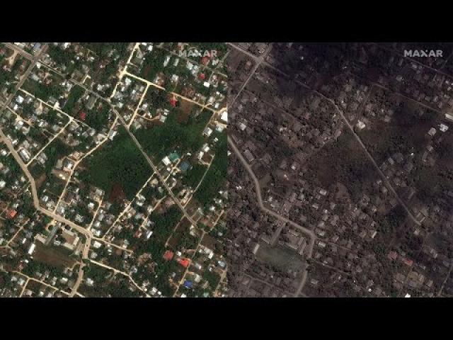 Tonga volcano eruption devastation! See before & after satellite pics