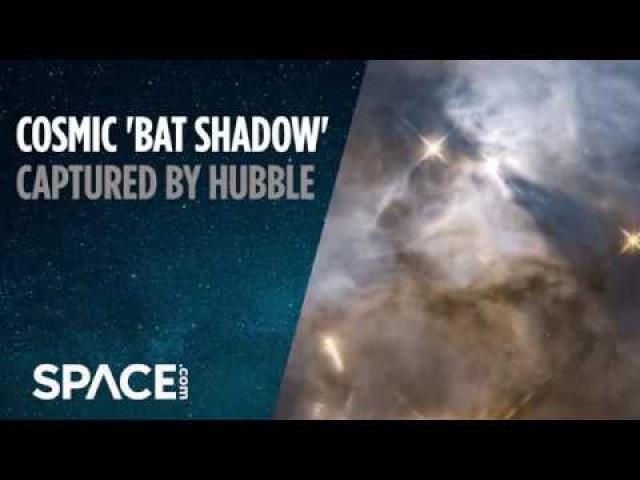 Cosmic ‘Bat Shadow’ Spotted by Hubble