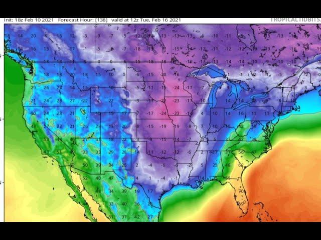 Red Alert! 1800 Mile Winter Storm begins now & will be a Major Ice event & have a Texas Blizzard!