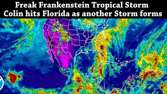Freak Frankenstein Tropical Storm Colin hits Florida as another Storm begins to Form