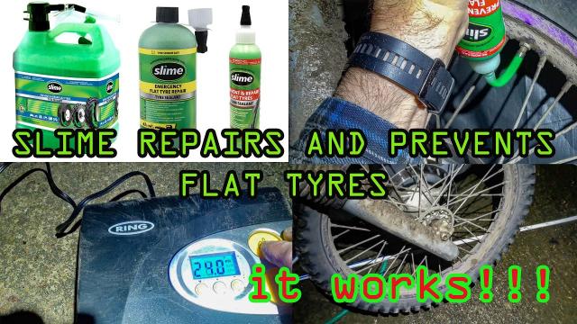 SLIME tyre and tube REPAIR AND PROTECT without removing tyres...  ITS AMAZING