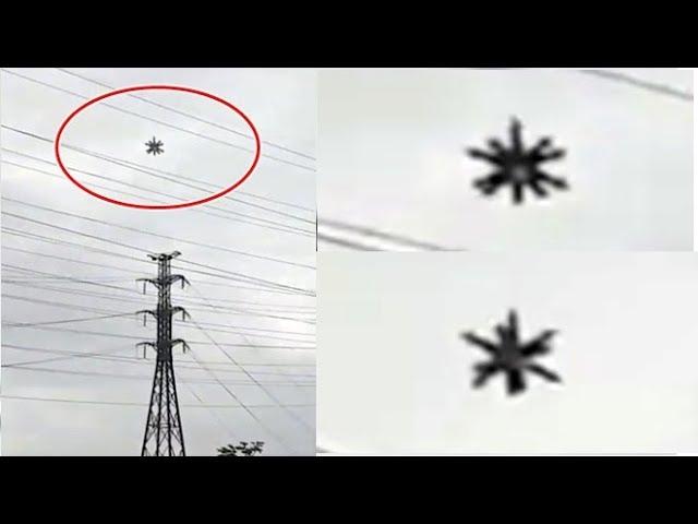 UFO with spikes Seen Over Power Lines In Rio De Janeiro