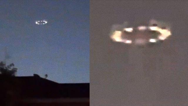 Disc shaped UFO with multiple lights in San Diego, USA, April 2023 ????